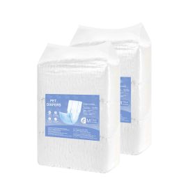 Disposable Male Dog Diapers, Super Absorbent Male Dog Wraps, 360 Â° Leak-Proof Belly Bands with Wetness Indicator for Doggies in Heat, Training