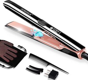 500 Degree High Temp Professional Hair Straightener 30s Fast Heating Ceramic Flat Iron  2 in 1 Hair Straightener and Curler Plasma Flat Iron Get Frizz